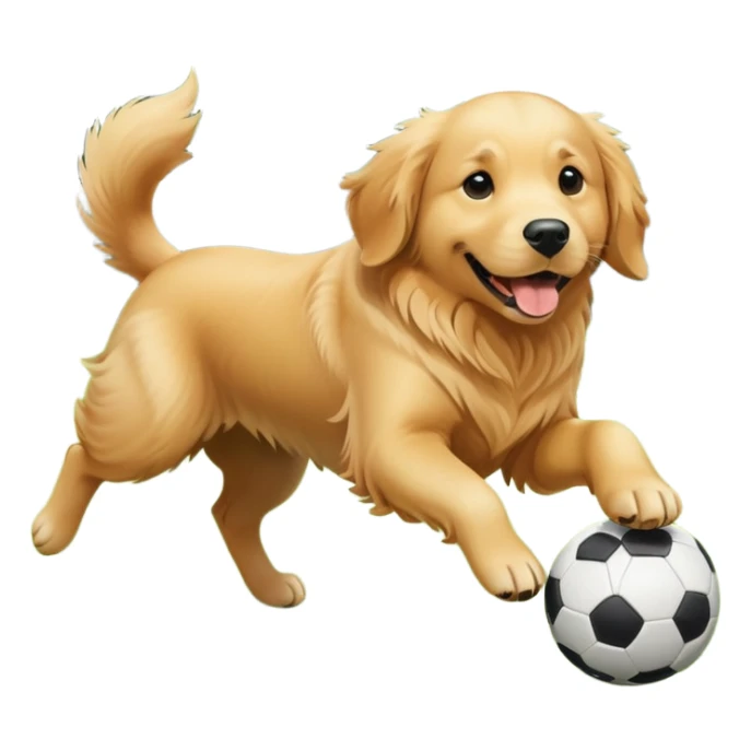 Dog playing football sticker