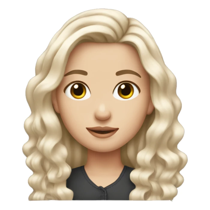 cute white girl w ballayage medium hair  sticker