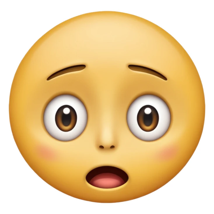 A pale emoji of fear sticker