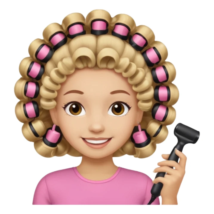 A girl that is getting hair done sticker