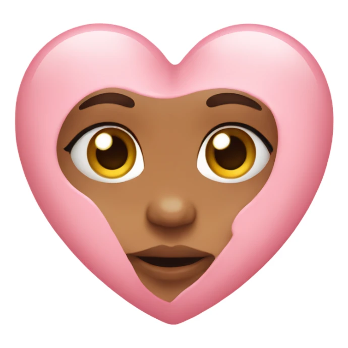 Baby pink love heart  sticker