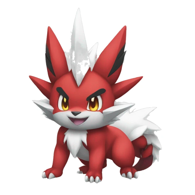 Full body cute cool Guilmon-Zoroark-Zangoose sticker
