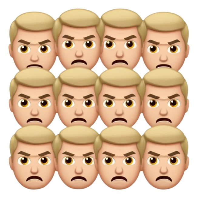 10 Caucasian brothers in bible story with jealous angry faces sticker