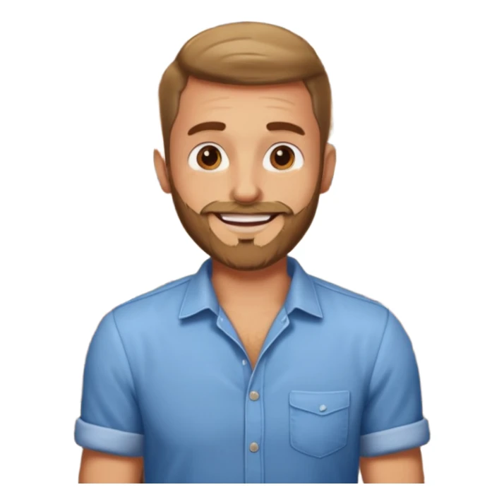 Guy with very short beard at the bar sticker