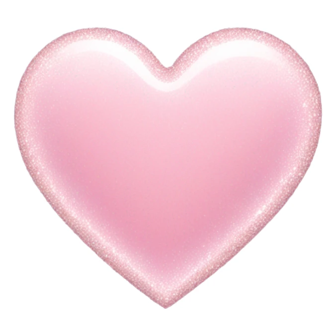 pastel pink sparkly heart no face no person sticker
