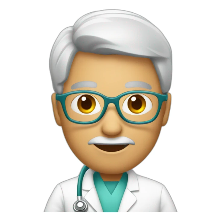 médica ruiva usando óculos sticker