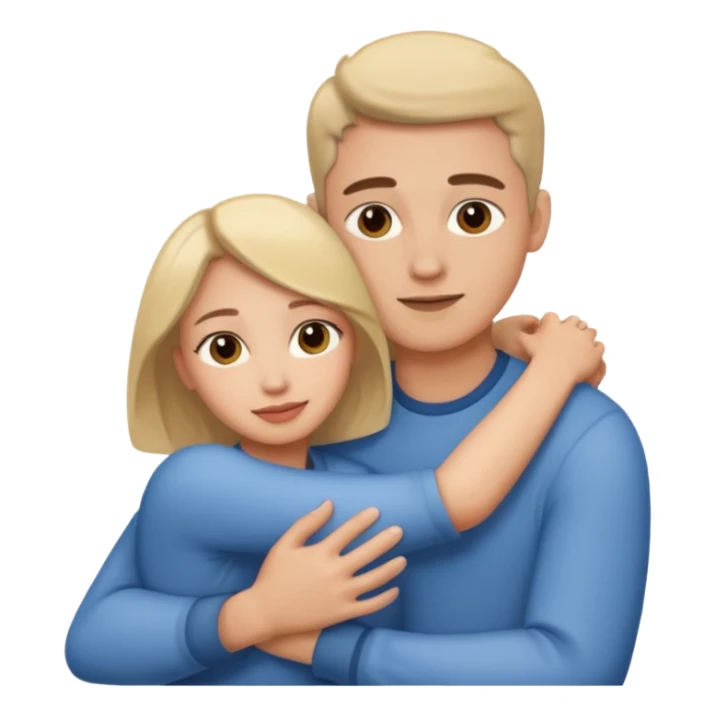 emoji de abrazar a papa y mama sticker
