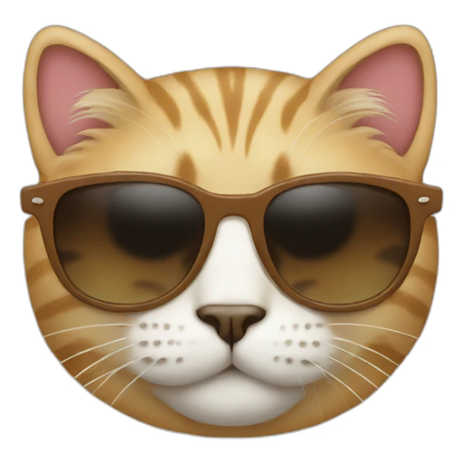 Cat with sunglasses sticker