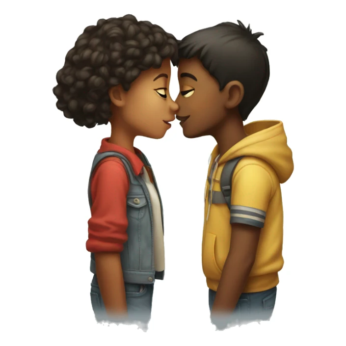 A girl and a boy kissing  sticker