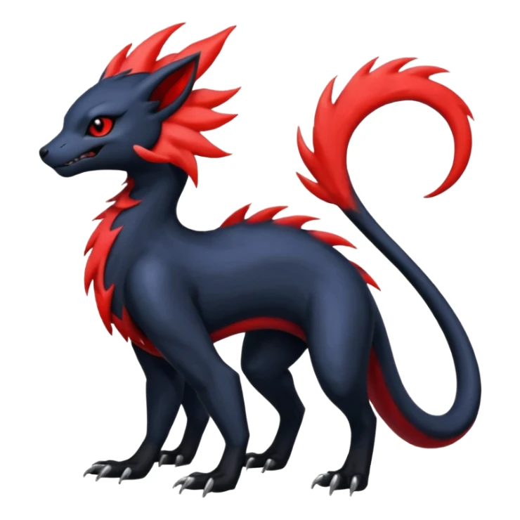 Zorua-Absol-Salandit-fusion (full body) sticker