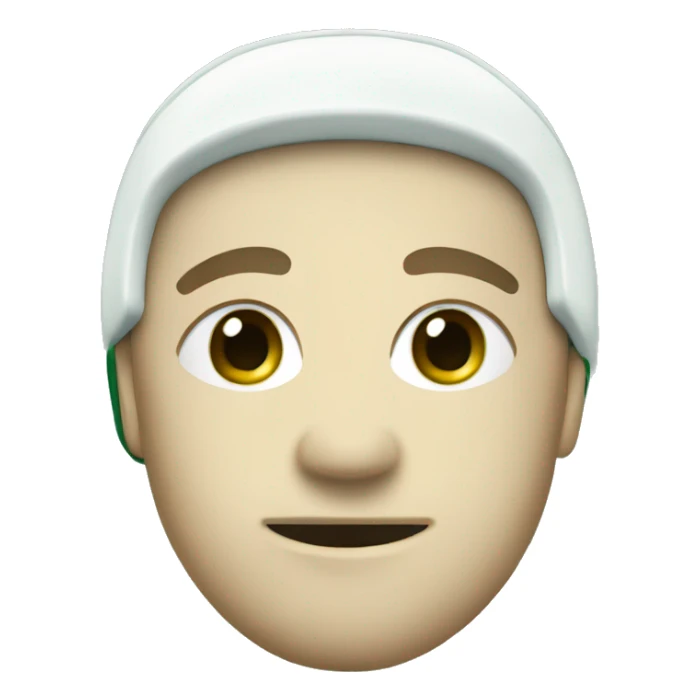 Green and white hockey  sticker