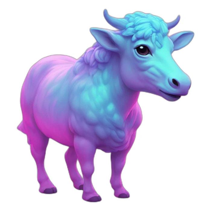 Realism Cool Vaporwave Animal sticker