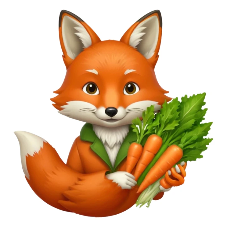 renard qui vend des légumes sticker