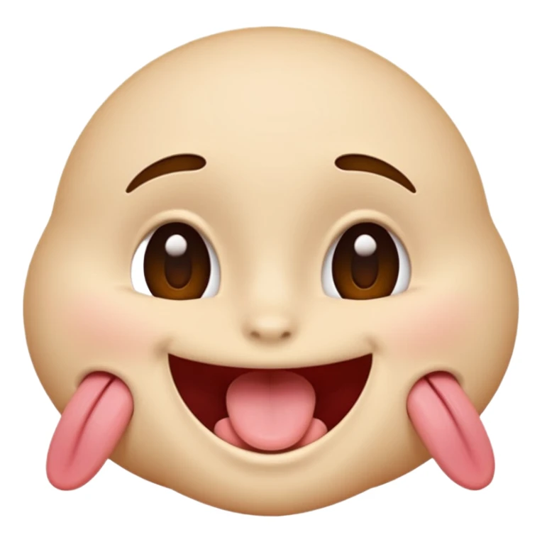 Face with tongue out, smiling and blushing and eyes rolled back  sticker