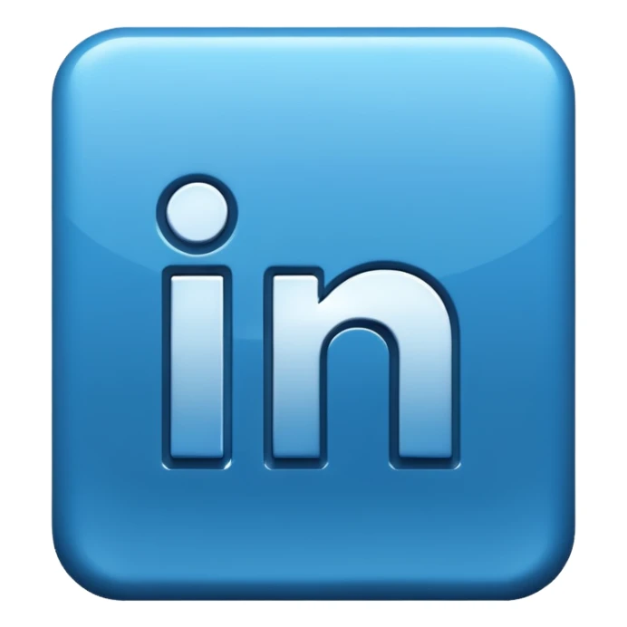 3d linkedin logo (the real Linkedin logo must be used) sticker