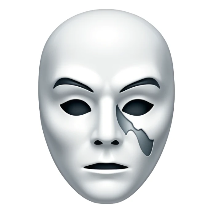 phantom of the opera half porcelain mask sticker