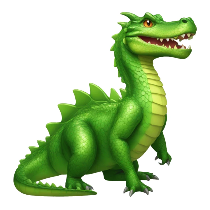 Full body edgy shiny dragon-alligator sticker