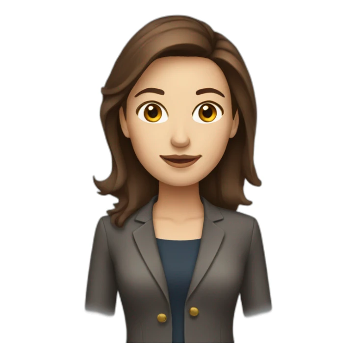 business woman with brown hair sticker