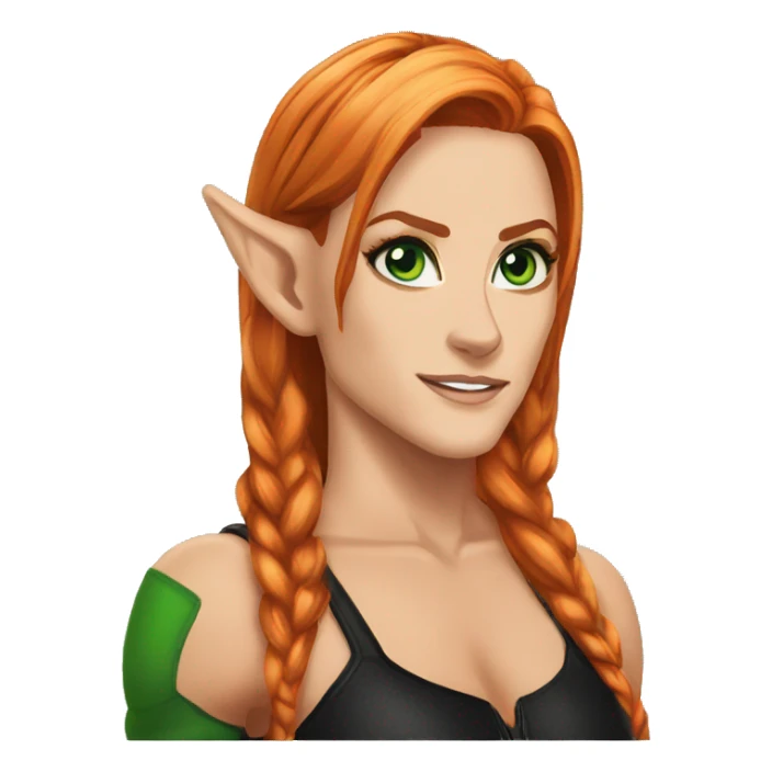 WWE Becky Lynch green eyes elf ears sticker
