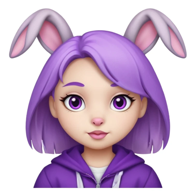 jax bunny  ios 16 very cute slay violet  sticker