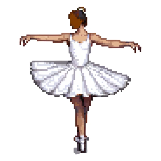ballet dancer in a white dress sticker