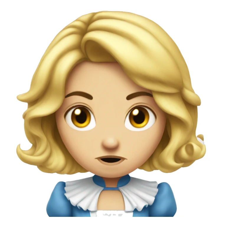 Alice from alice and wonderland angry sticker