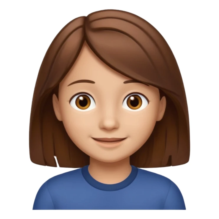 Daria whit brown hair and brown eyes a 7 y.o kid sticker