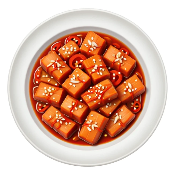 plate of spicy kimchi sticker