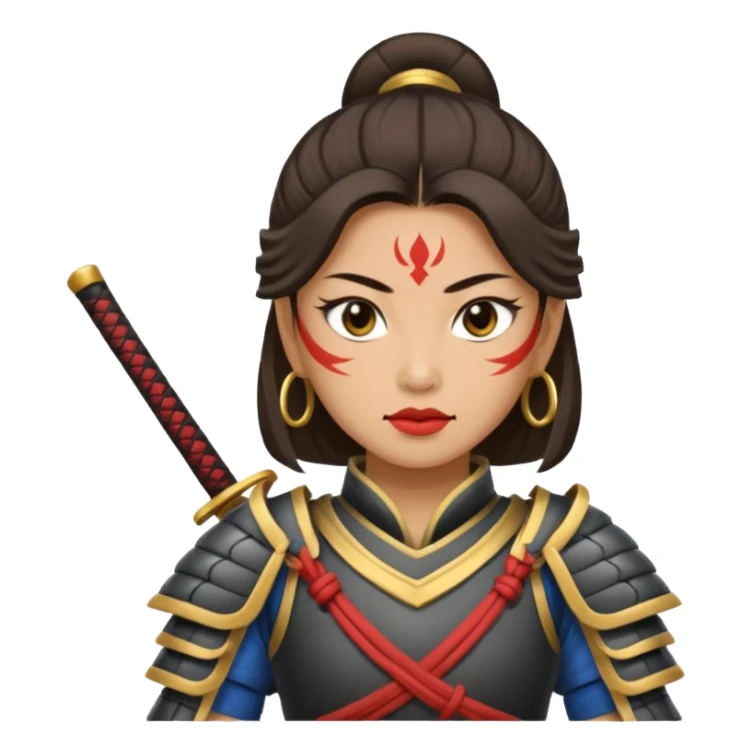 Very dangerous femal Thai samurai with amor typical Thai sticker