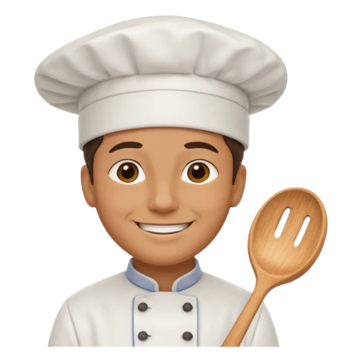 smiling man enjoying sunny day with a chef hat on sticker