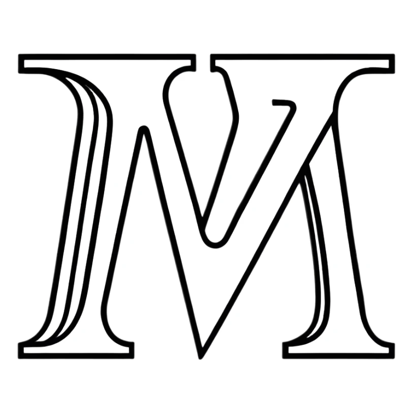 animated-style logo for Matvey4ik bot featuring letter M, modern and dynamic sticker