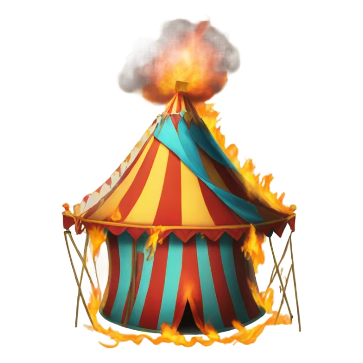 Circus on fire  sticker