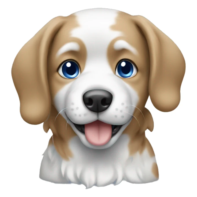 One Dog with White and Blue U sticker