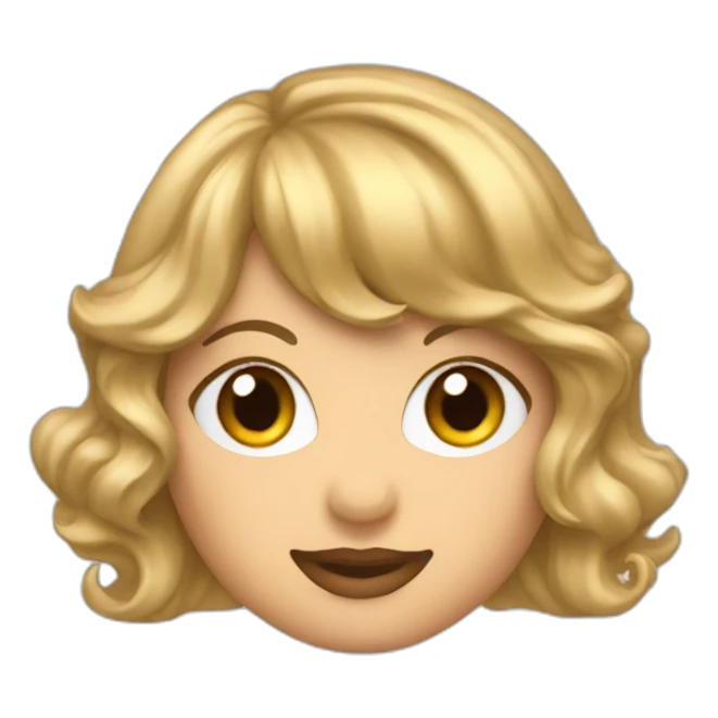 Taylor Swift with the smiling face with heart eyes emoji sticker
