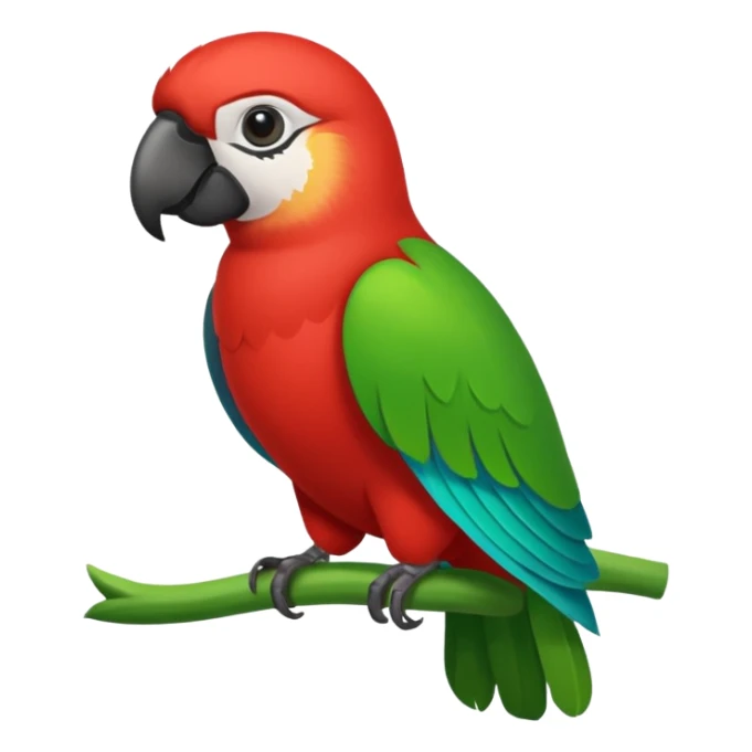 Guacamayo rojo y verde sticker