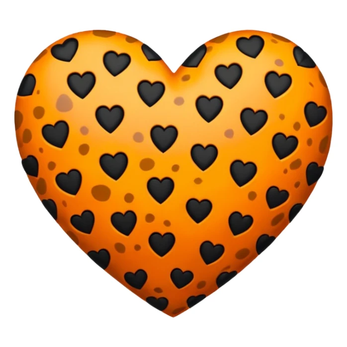 Leopard heart emoji sticker