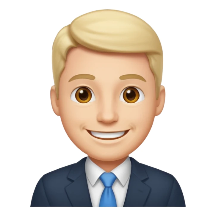 happy male boss sticker