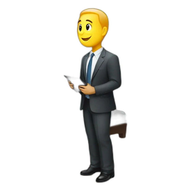 A business man doing his job in a bedroom  sticker