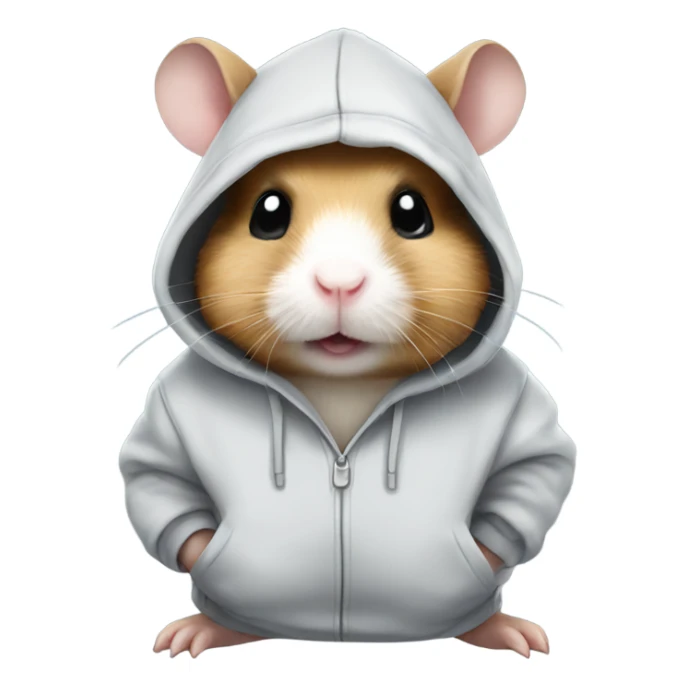 Hamster wearing hoodie sticker