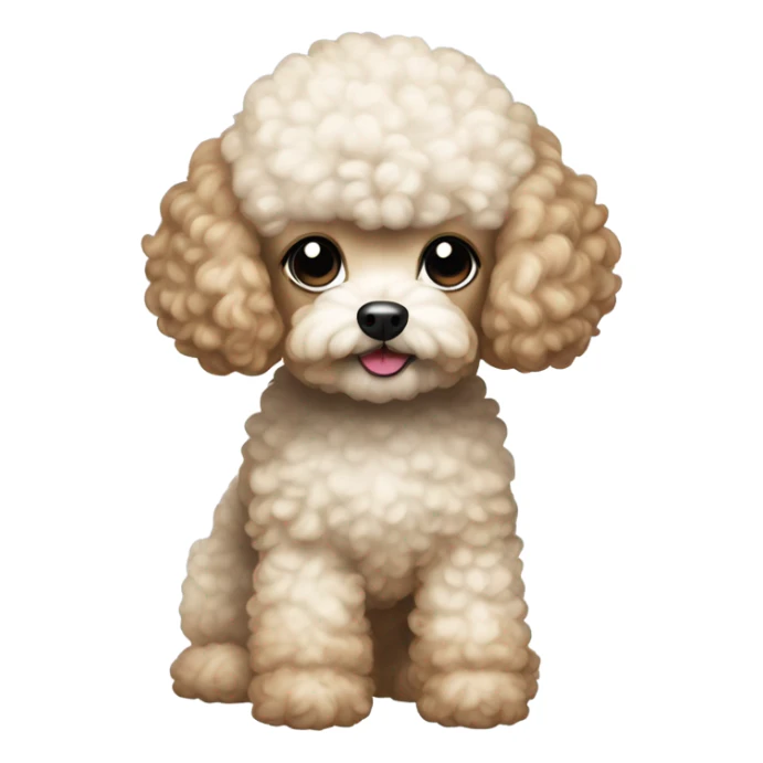 black head, white chin,white legs and paws toy poodle sticker