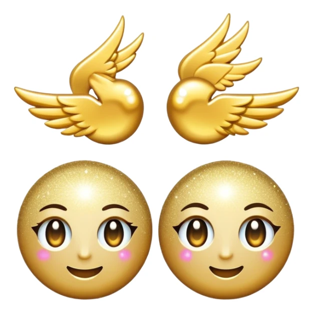 sparkling wink and blink symbols, no face sticker