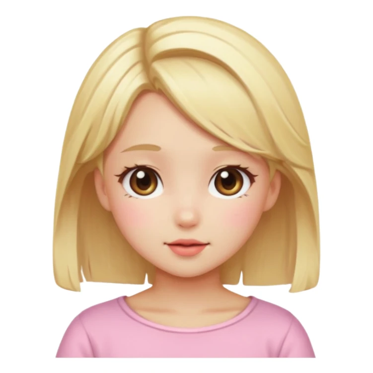 Kawaii blonde girl blushing sticker