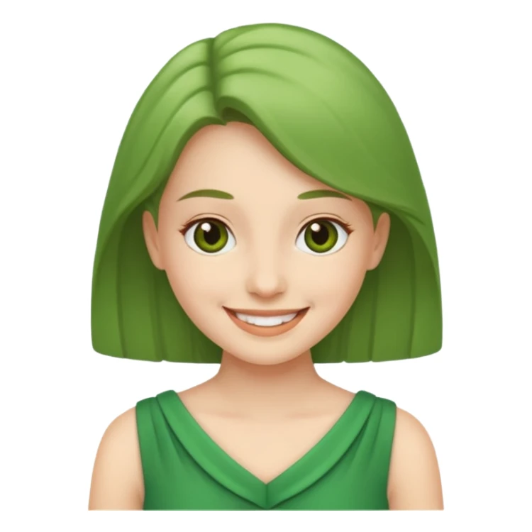 green dress character. sticker