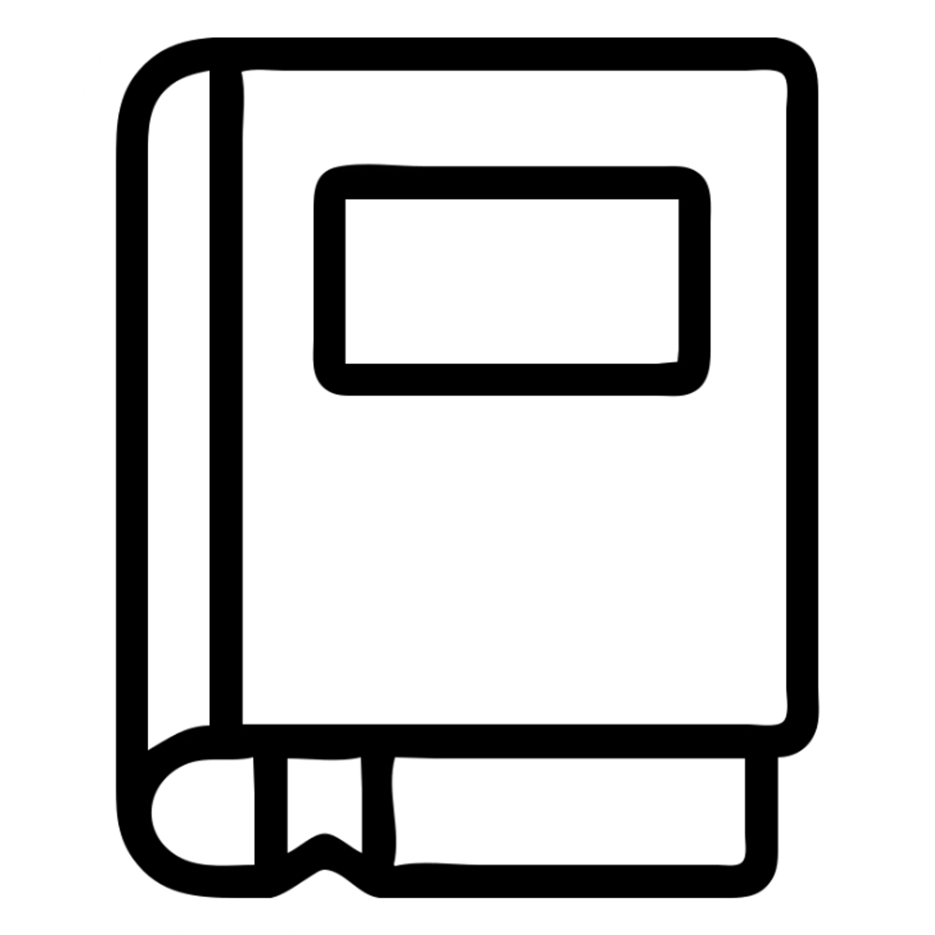 book with red page nothing written on it and with a brown cover sticker