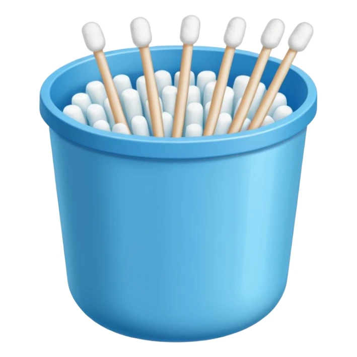 A bunch of Cotton swabs in container  sticker