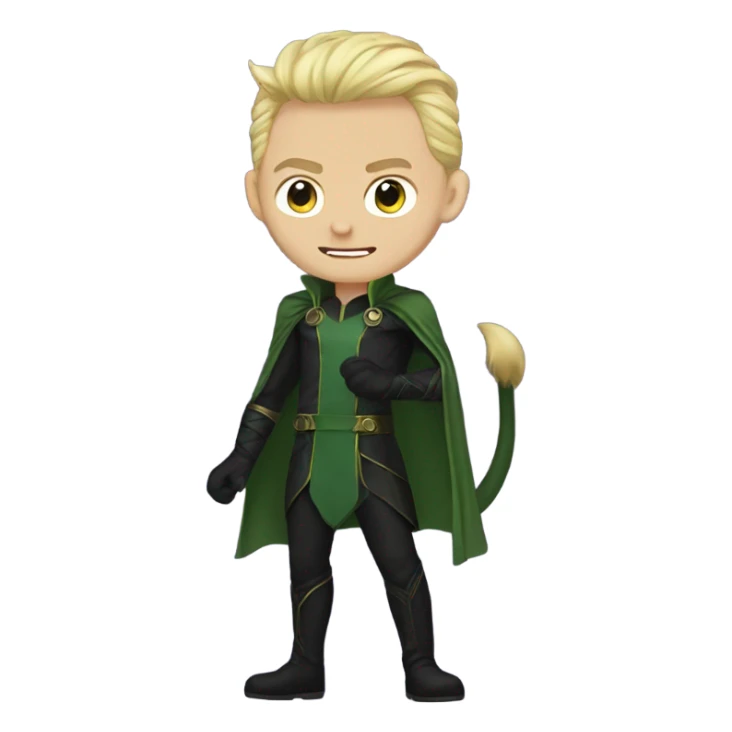 Loki from avengers mixed with a black cat sticker