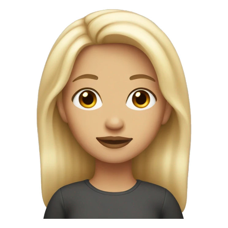 Girl with blond highlights brown eyes and full lips  sticker