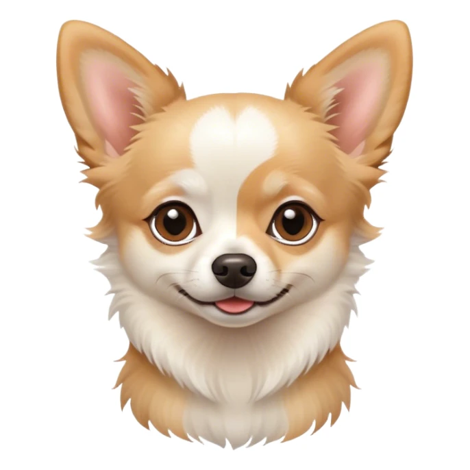 White dog Pomeranian mixed chihuahua  sticker
