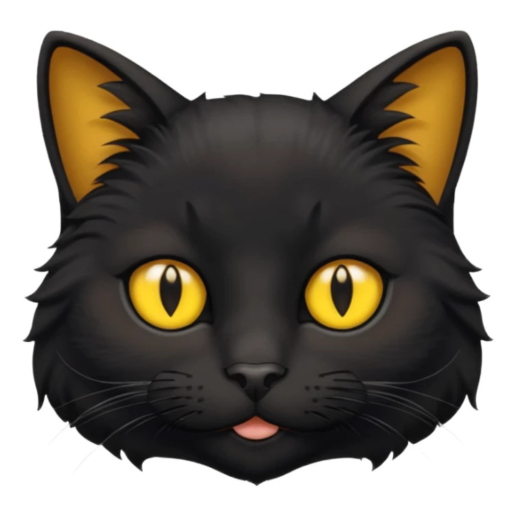 head of a black cat sticker