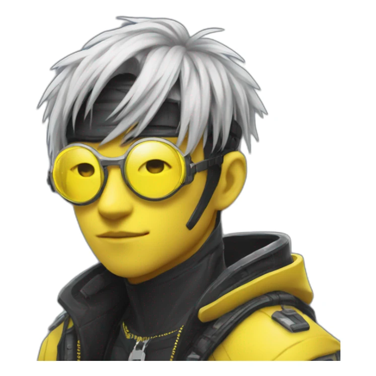 cyberpunk woohoojin banana sticker